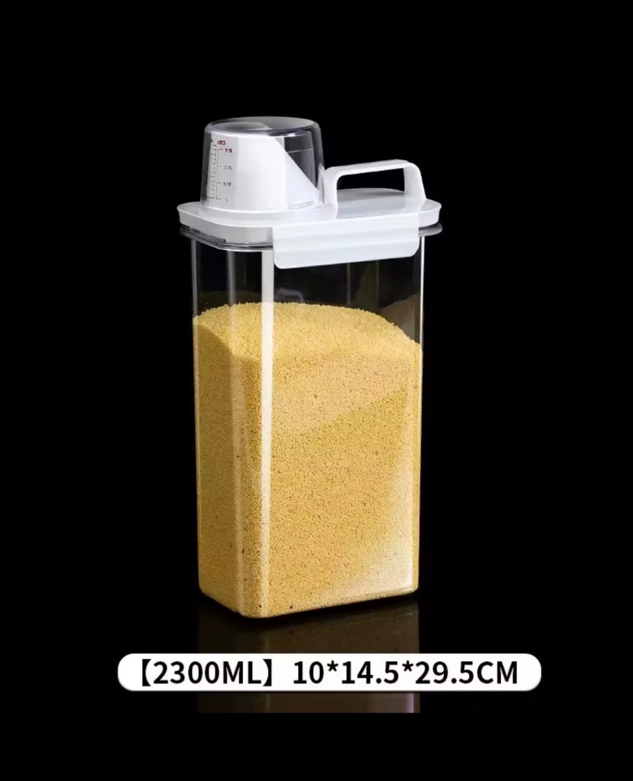 Airtight Food Storage Container-BPA Free Dry Goods Bin W/Measuring Cup