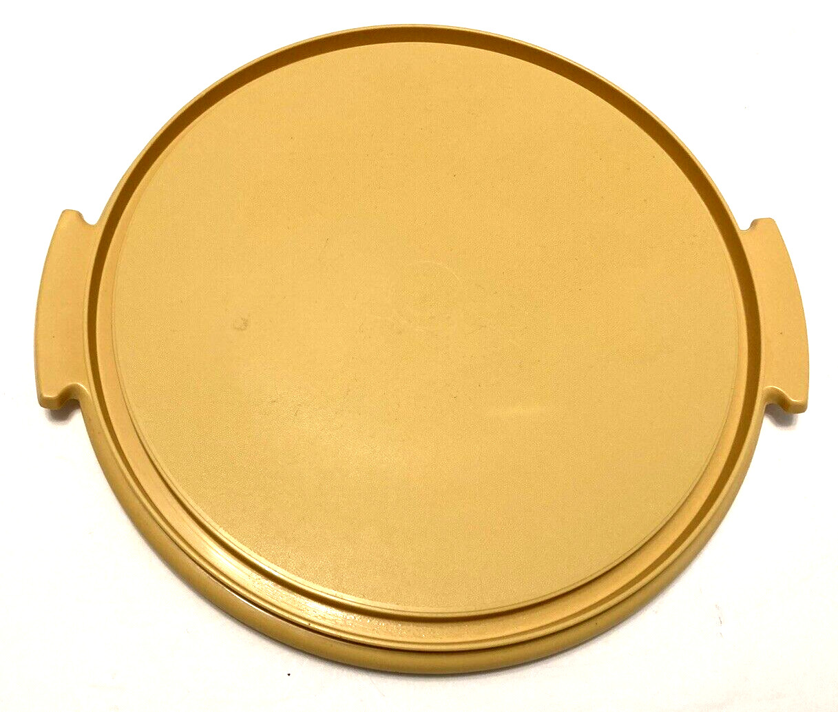Tupperware 10.5″ W x 6.5″ H Round Cake Carrier Holder Yellow #684-3 – VINTAGE