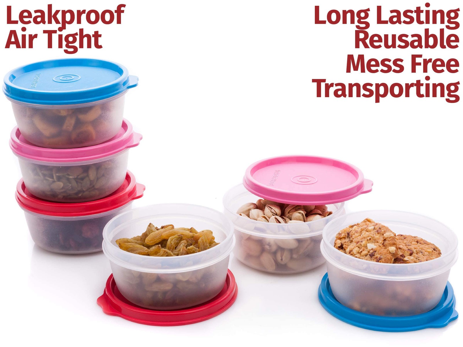 Condiment Containers with Lids- 6 pk. 6.5 oz.Salad Dressing to go Small Food …