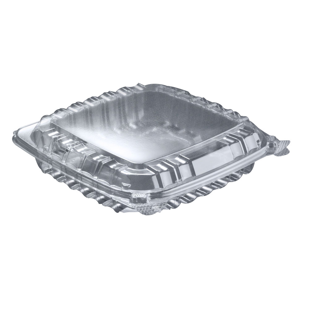 Dart ClearSeal Clear Hinged Lid Containers Medium (8.25″ x 3″), 250 in a Case