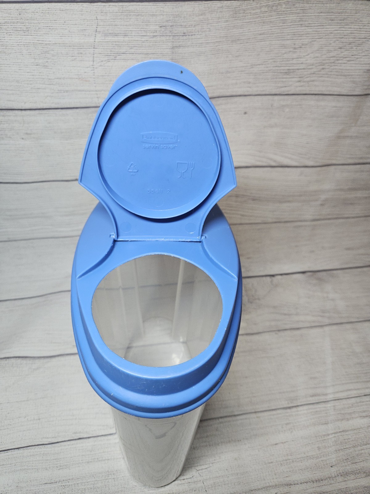 Vtg Rubbermaid Servin Saver Cereal Storage Container 1.5 Gallon BLUE w EZ Lid #5