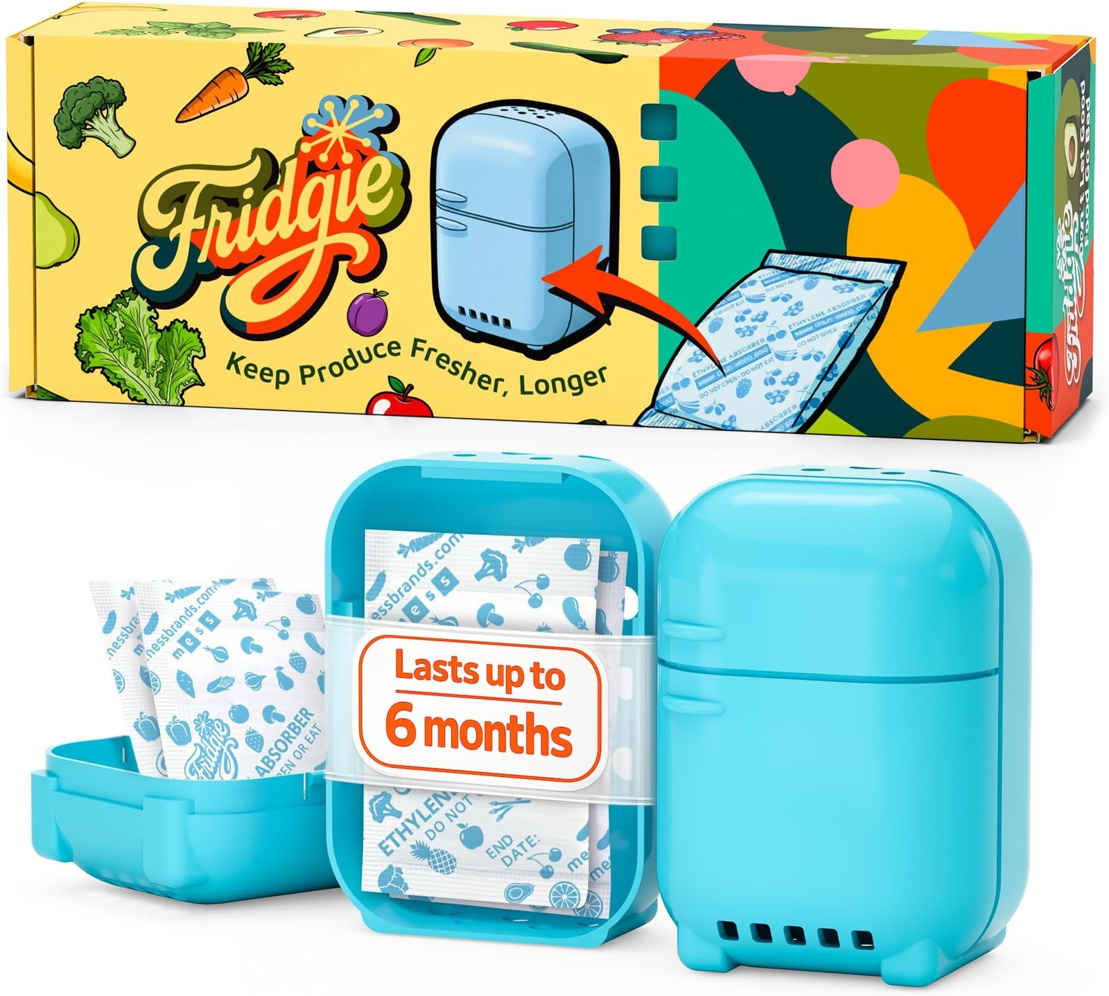 MESS The Fridgie! Produce Saver – Drastically Extends the Life of Your Fruits…