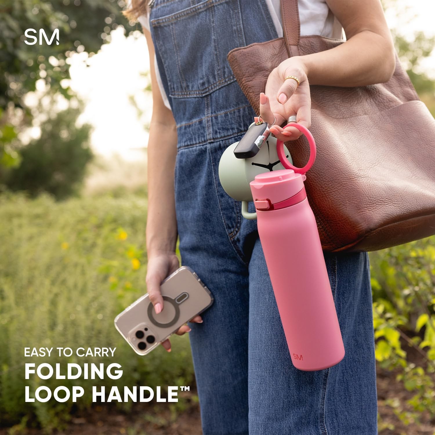 Simple Modern Mesa Loop Water Bottle w/ Covered Straw & Handle – 30oz Velvet Pin