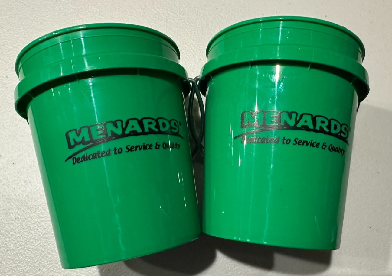2 Menards 400mL Mini Buckets w/Handle New Free Shipping
