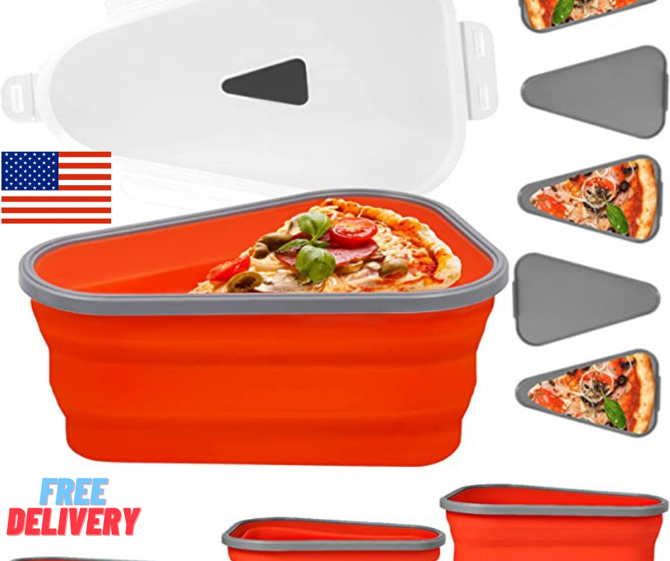 Pizza Storage Container Expandable,Pizza Container with 5 Microwavable…