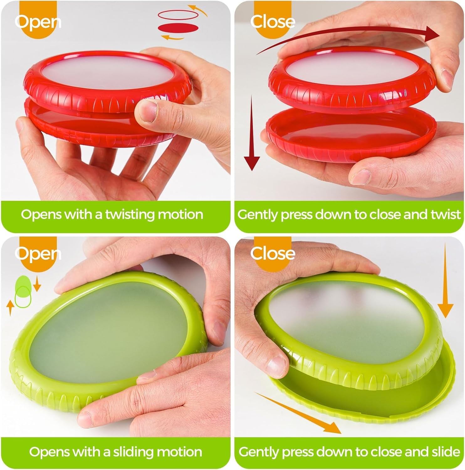 Avocado Saver & Onion Storage Set,4 Pcs Silicone Fruit Vegetable