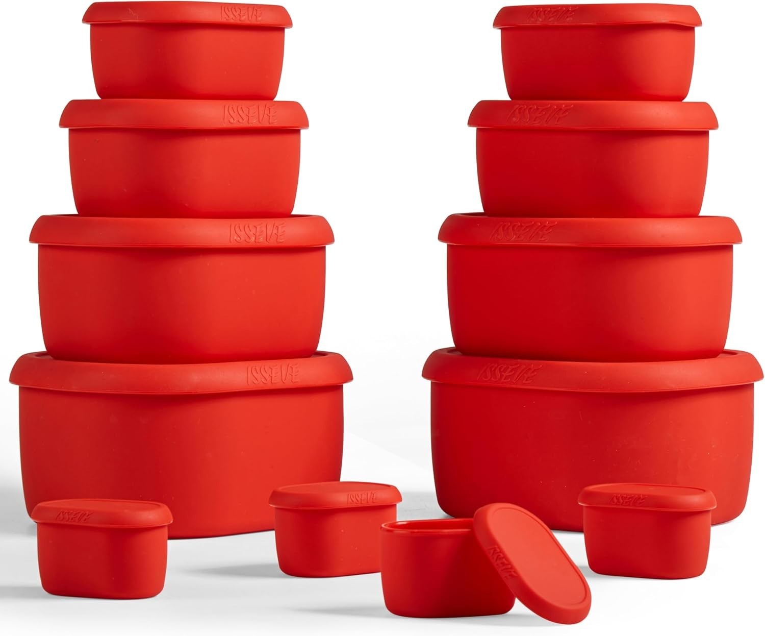 12Pcs/Set Nesting Silicone Food Storage Containers W/ Lids BPA Free Reusable