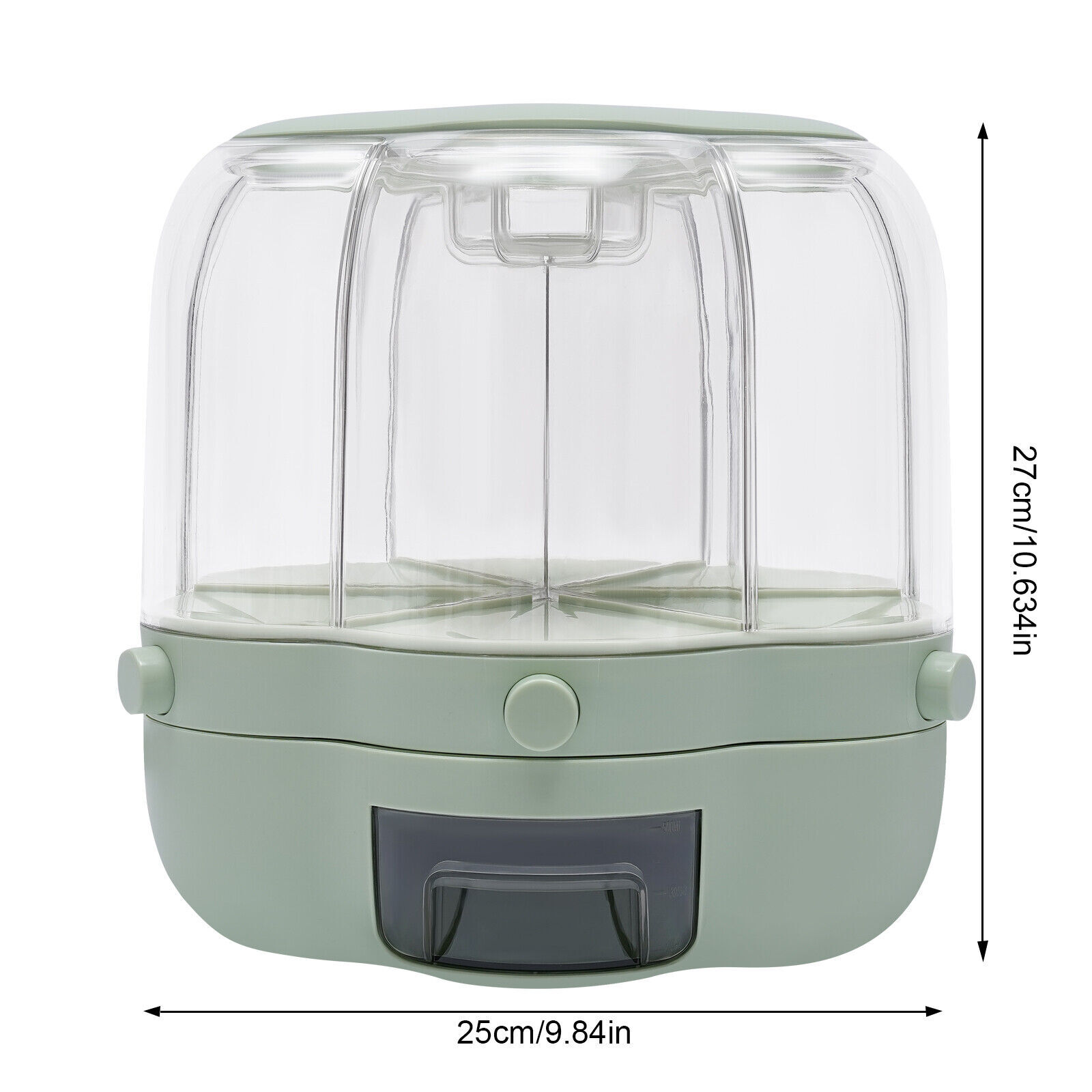 6 Barns Cereal Dispenser Rice Grain Dry Food Storage Container 360 Rotatable 8kg