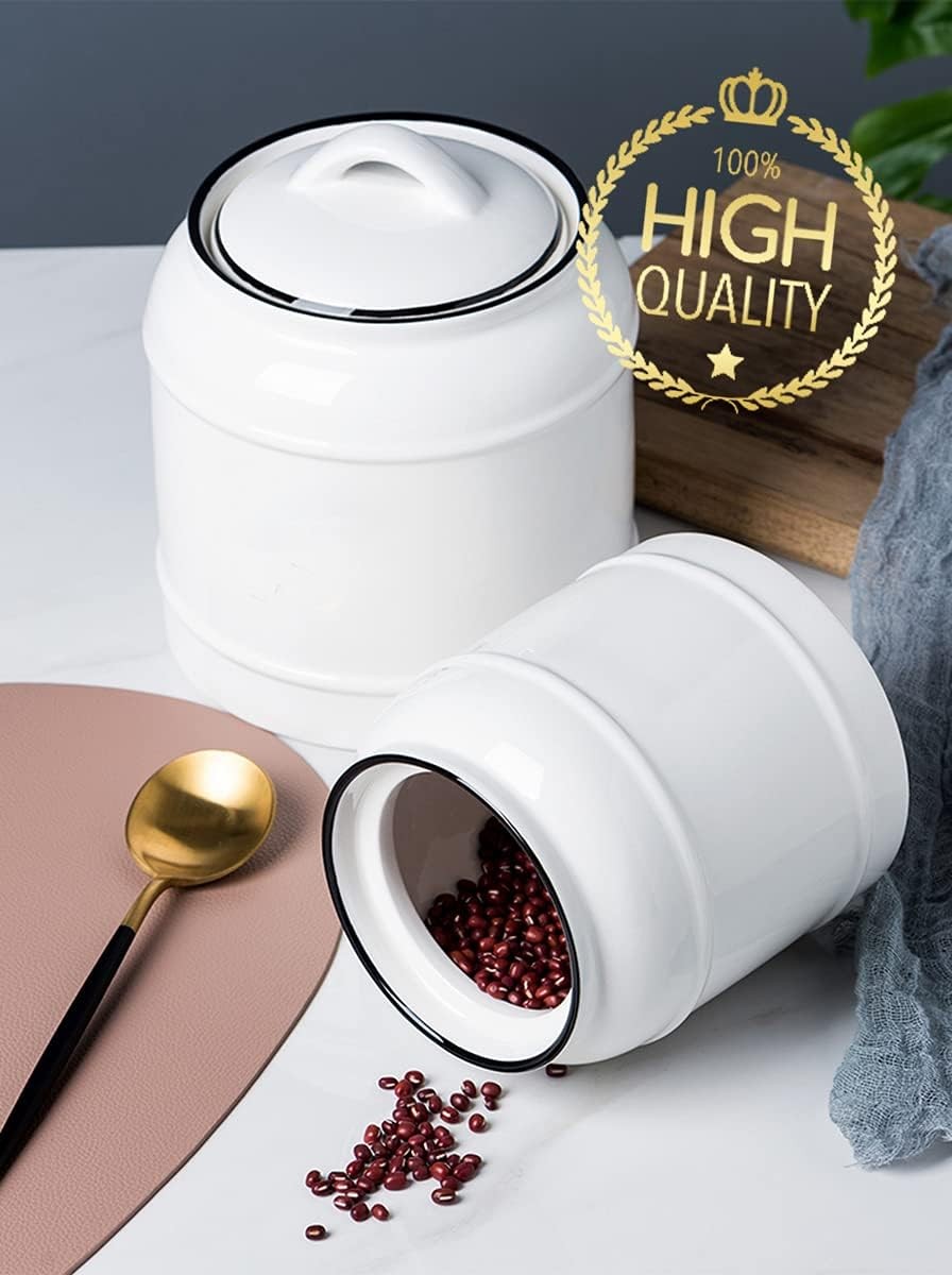 9cup/72oz Ceramic Jar for Dry Food Storage Containers, Airtight Cookie Jar with