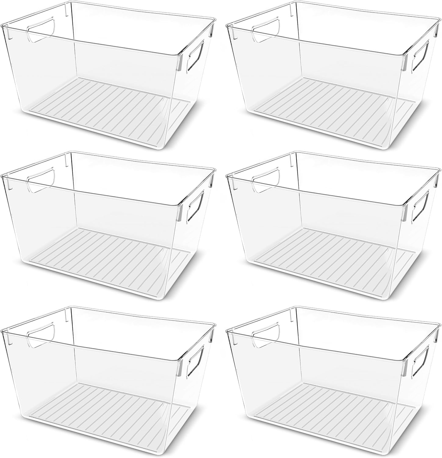 Kitchen Organization Bins Utopia 6 Pack Handles