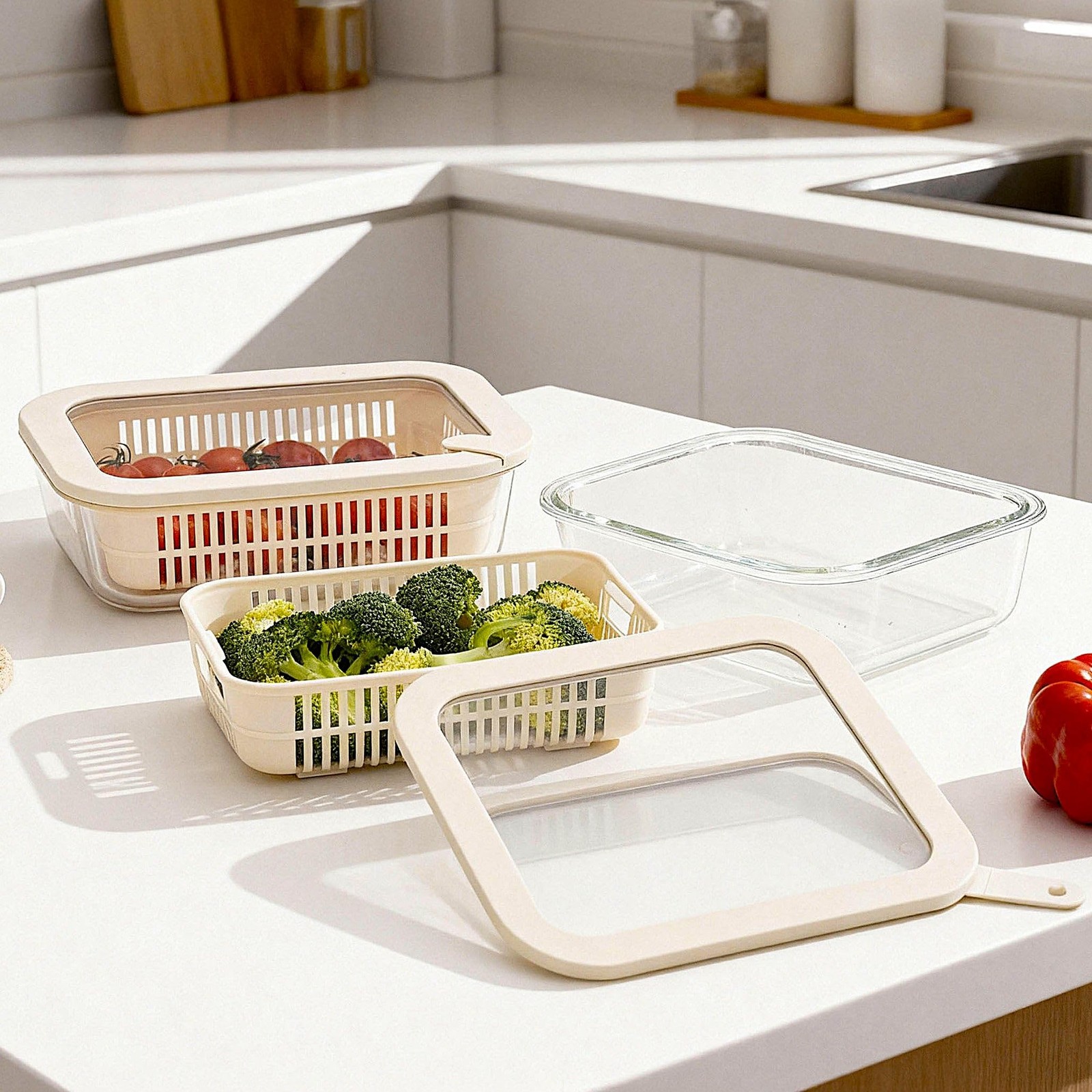 Glass Food Storage Containers with Glass Lids, Microwave Safe Food Container …