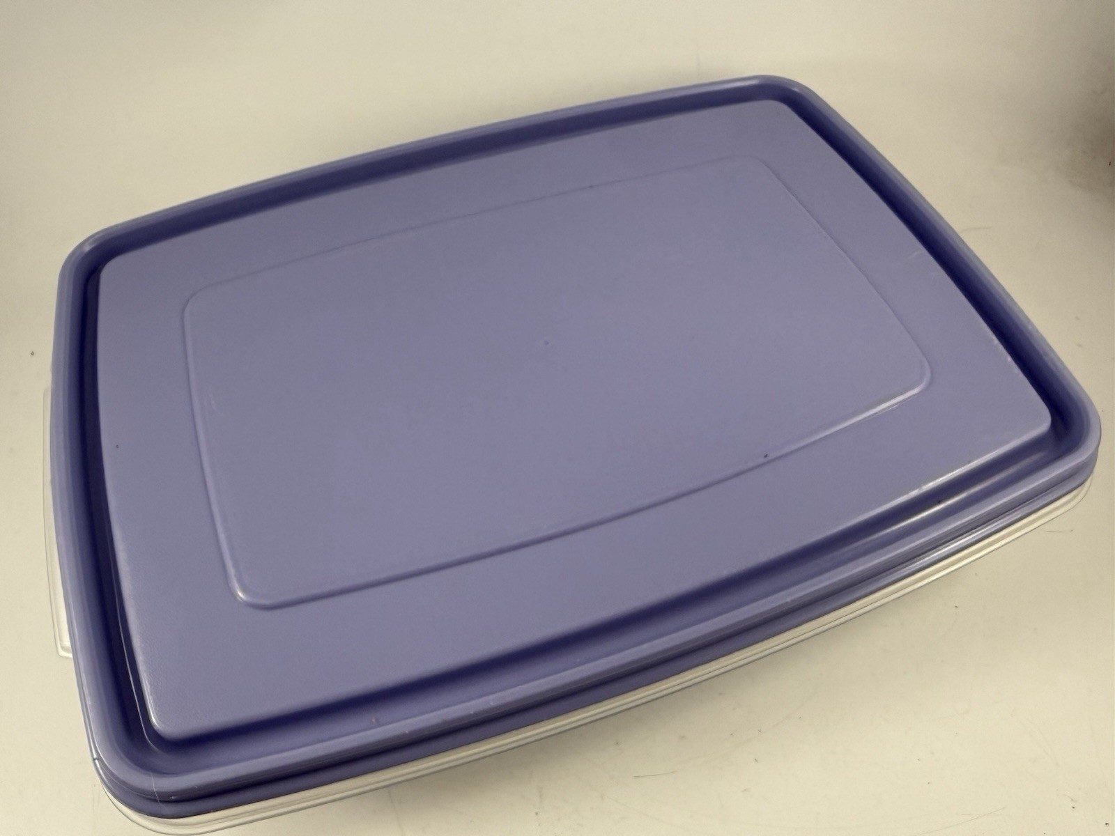 Vtg Rubbermaid Servin’ Saver 20 Deviled Egg Keeper Container w/Lavender￼ Lid #70
