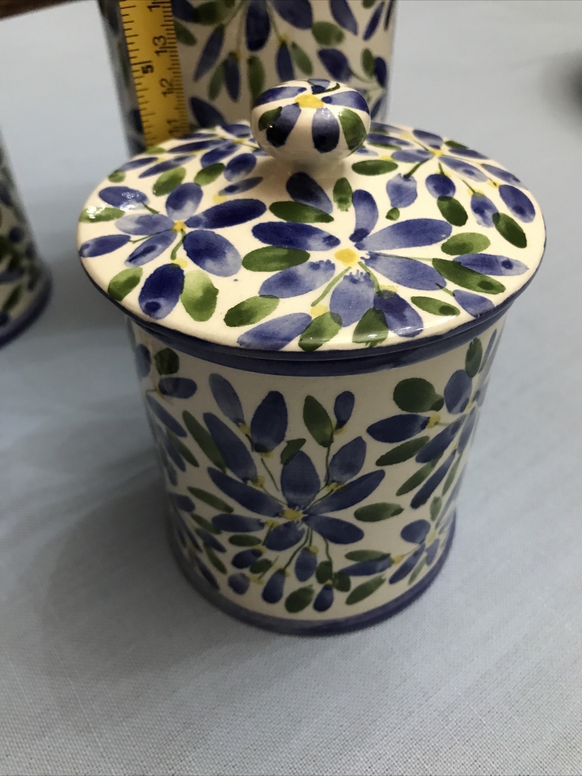 Beautiful 4 Piece Set Of Handmade Arte Creta Italian Kitchen Storage Containers
