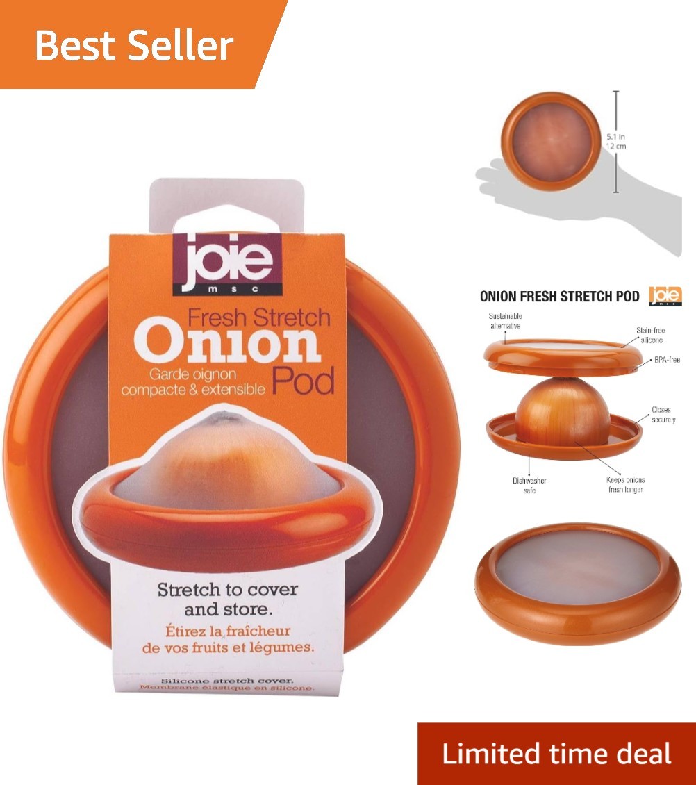 Fresh Stretch Pod Onion Storage Container – Silicone, Reusable, Dishwasher Safe