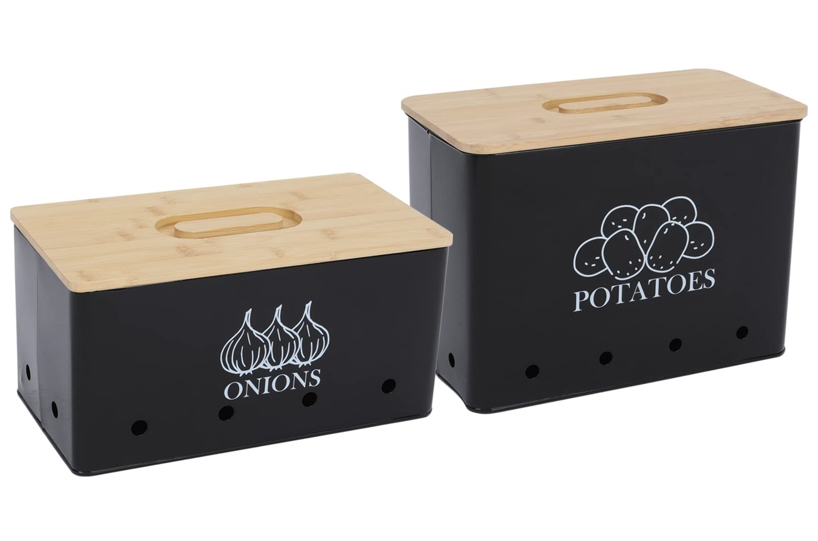 Xbopetda Potato Onion Storage Box, Food Container Sets, Storage Canisters for…