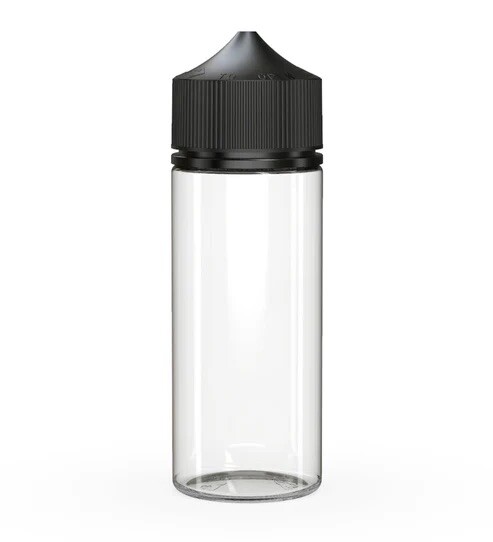 CHUBBY GORILLA 120ML V3 PET AUTHENTIC CLEAR BOTTLE WITH BLACK CAP (15pack)