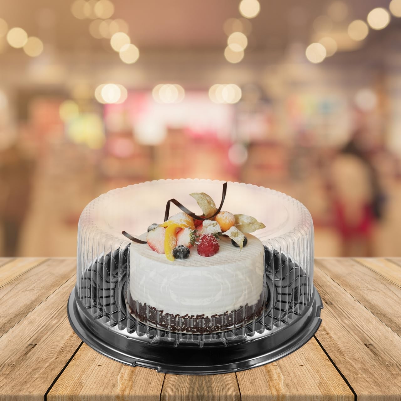 Clear Cake Packaging Boxes 9.64X9.64X3.54In Pet Plastic Cake Containers with …