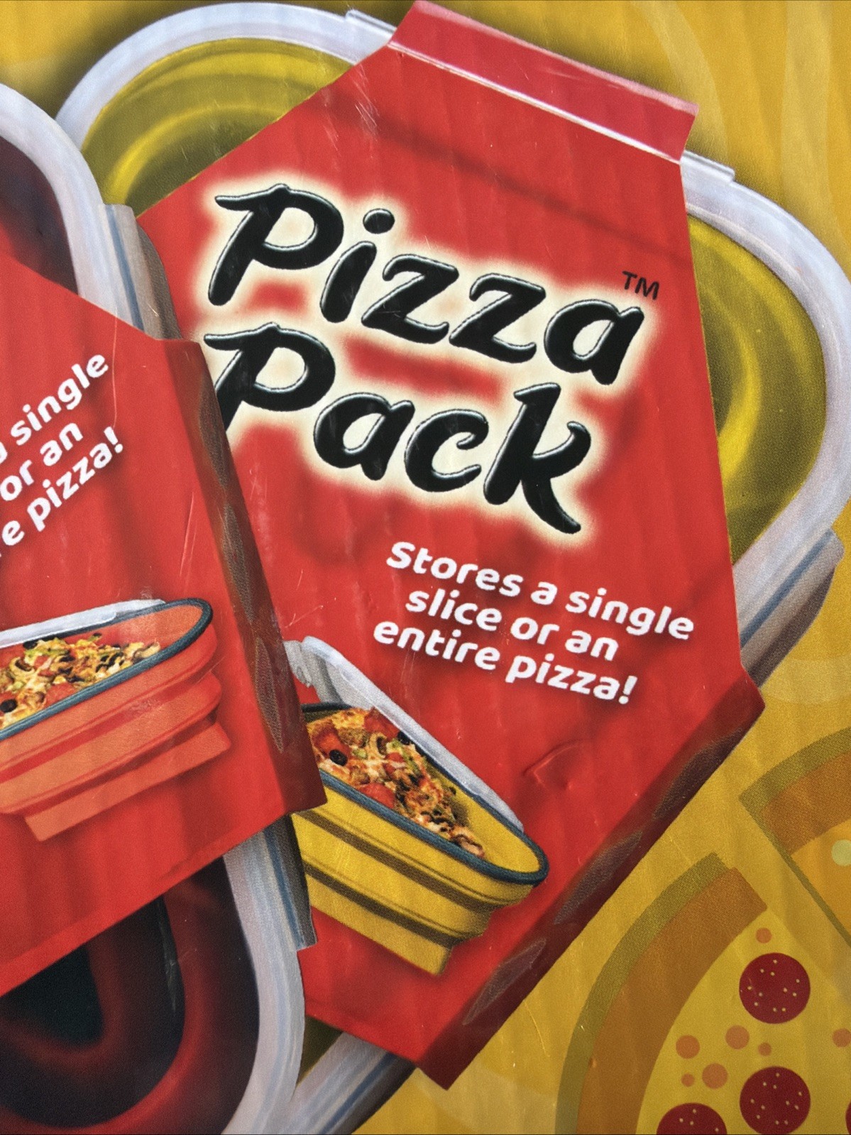 Pizza Pack Reusable BPA-Free Silicone Storage Container (2-pack) NEW WITH BOX