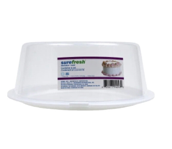 3X Plastic Cake Containers Storage 12×4.75 in.