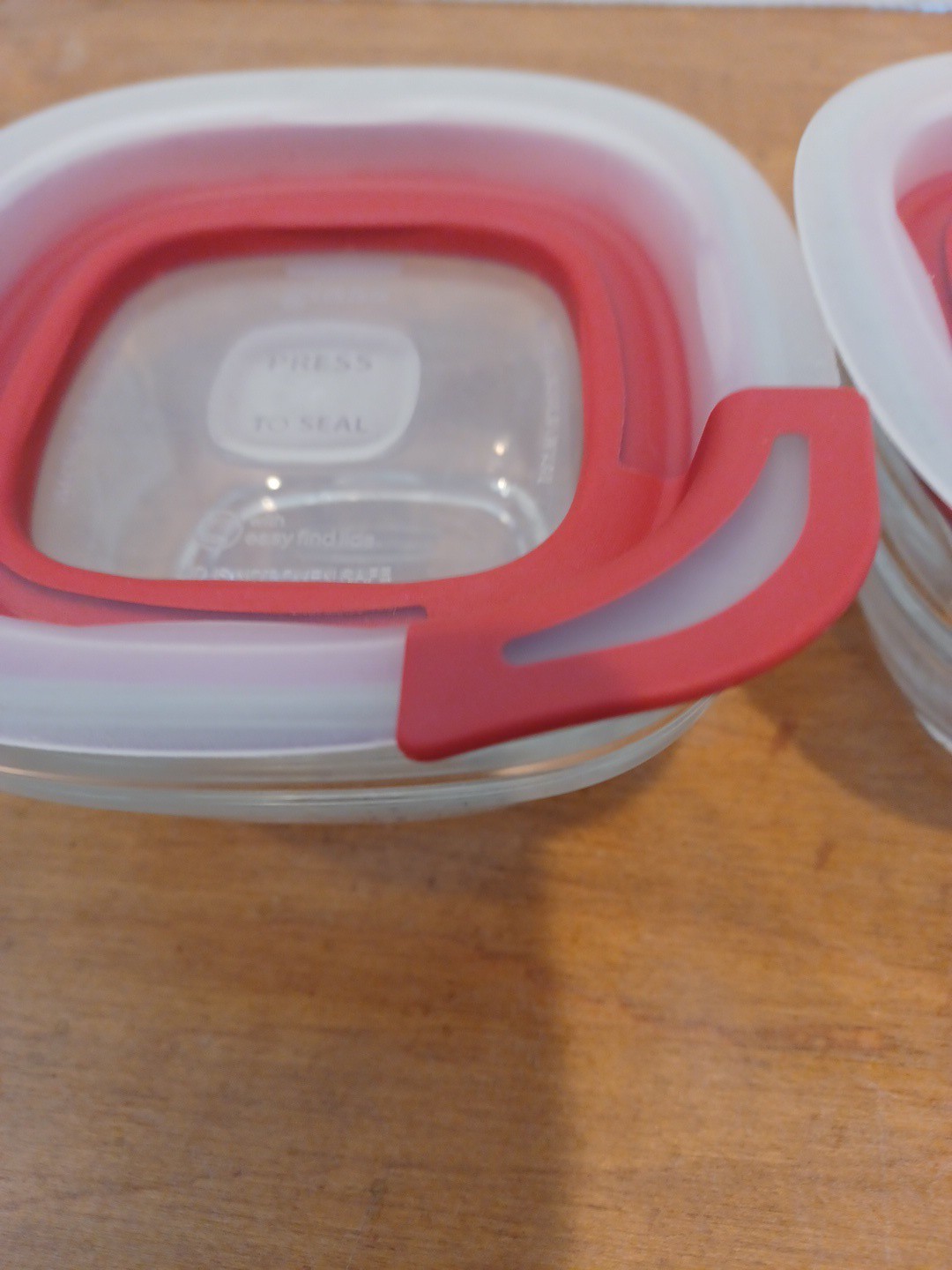 Rubbermaid Glass Storage Container 1 Cup Red Lid 7N68 Discontinued Easy Find Lid