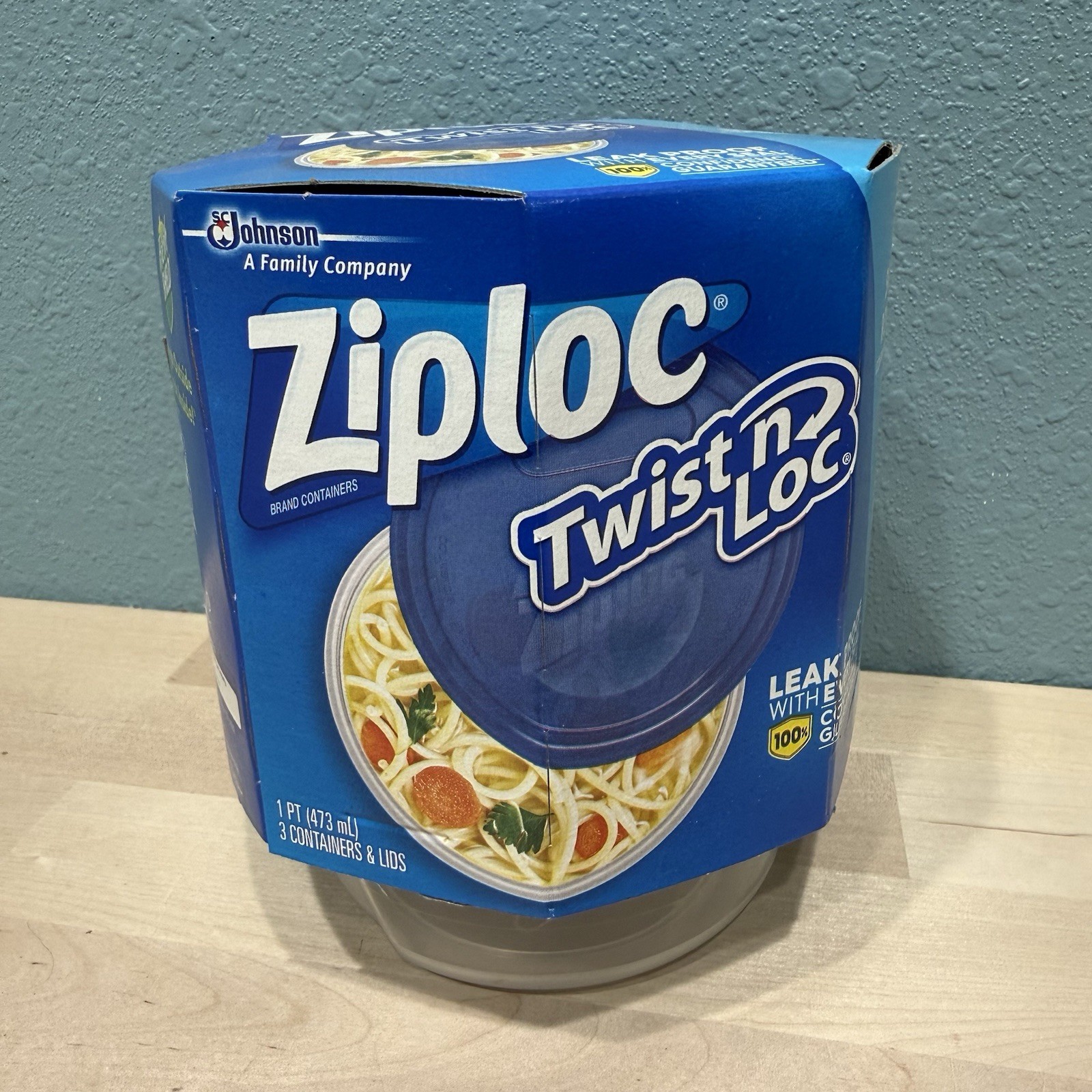 Ziploc Twist ‘N Loc Containers Small Round 3 Pack Containers With Lids 16 Oz New