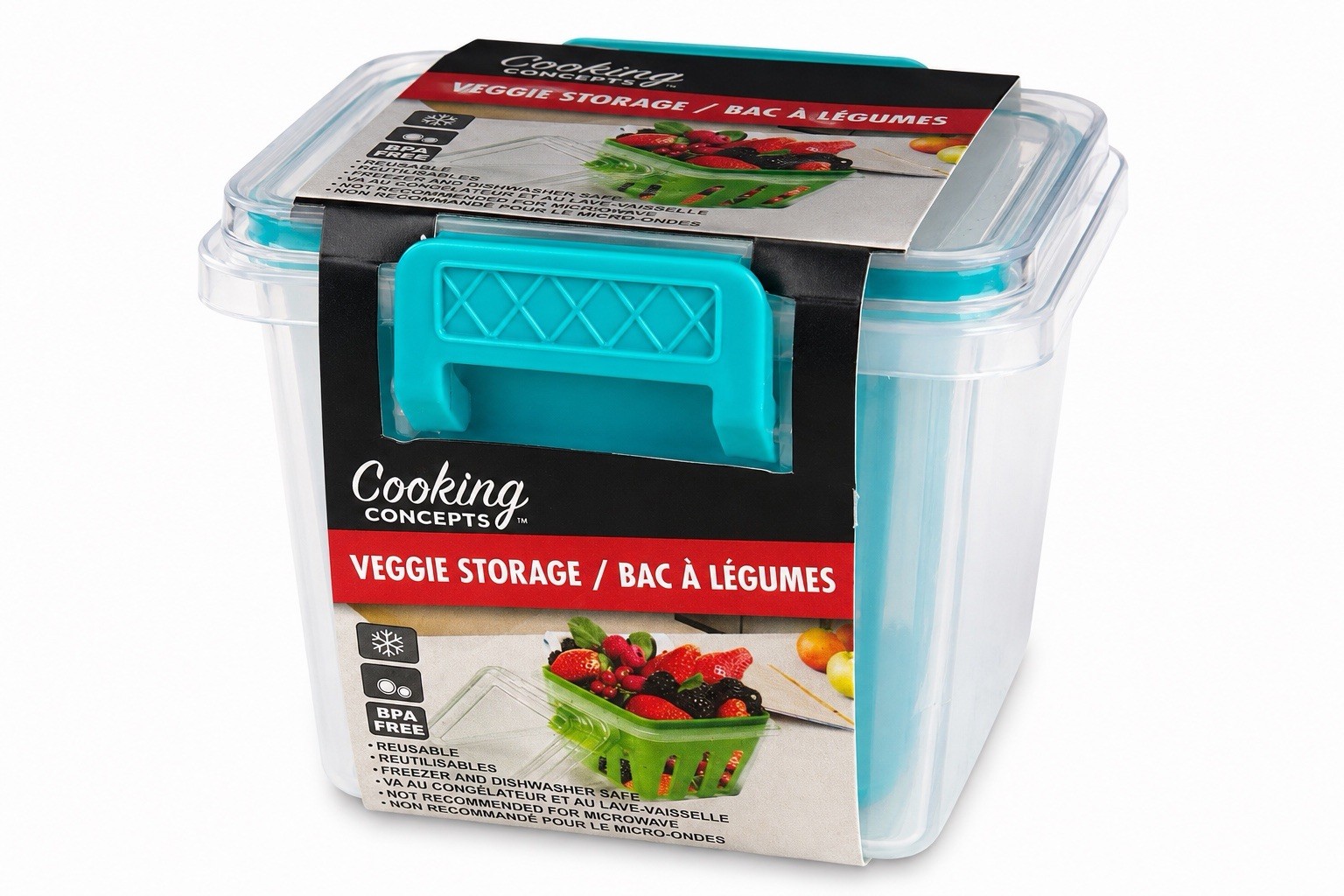 Cooking Veggie & Fruit Storage X3 Containers Freezer Dishwasher -BPA Free