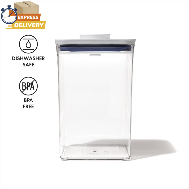 POP Container 4.4-Qt Medium Big Square Food Storage Container, White ✅ 👈