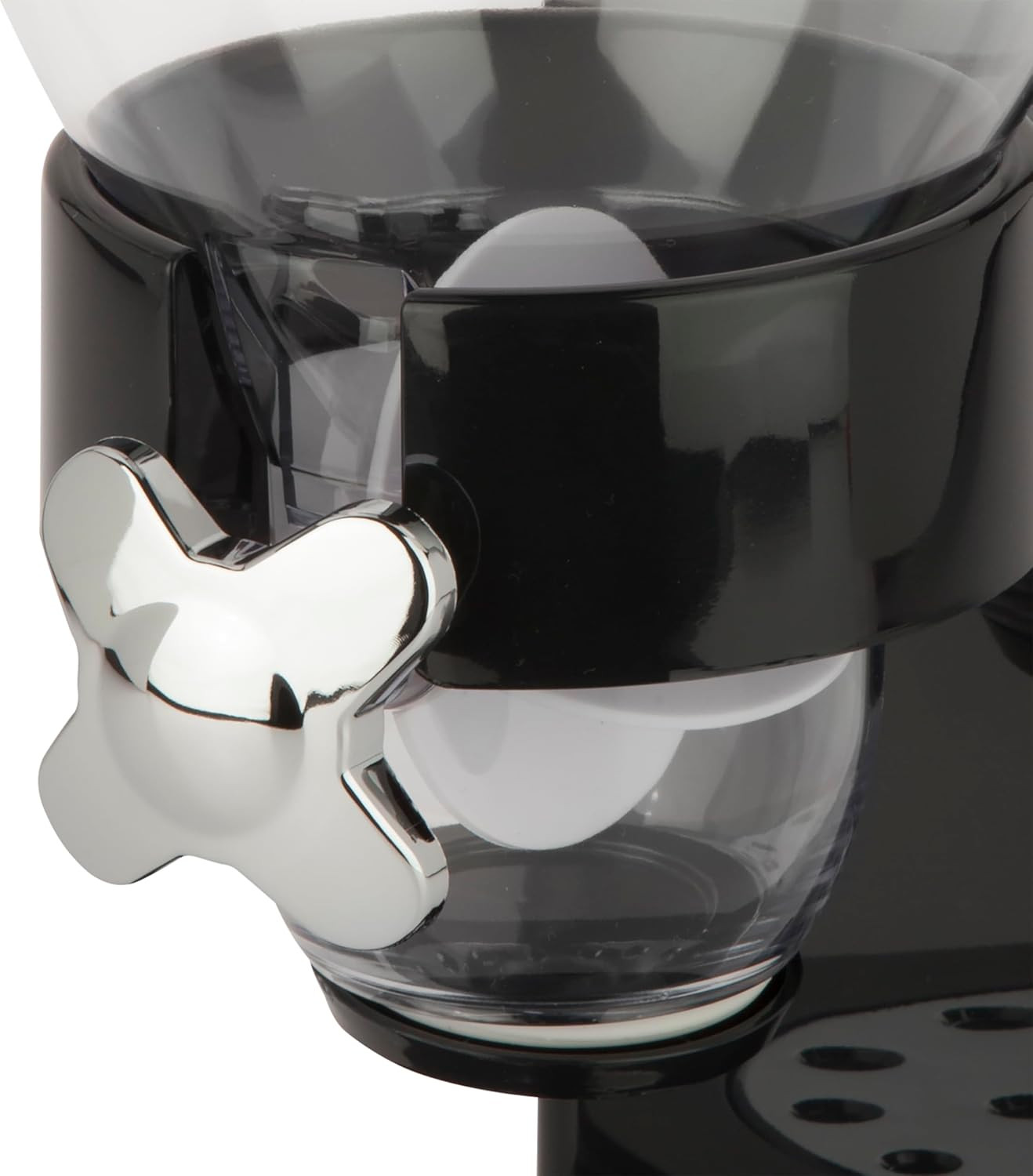 Honey-Can-Do Dry Food Dispenser, Single Control, Black/Chrome