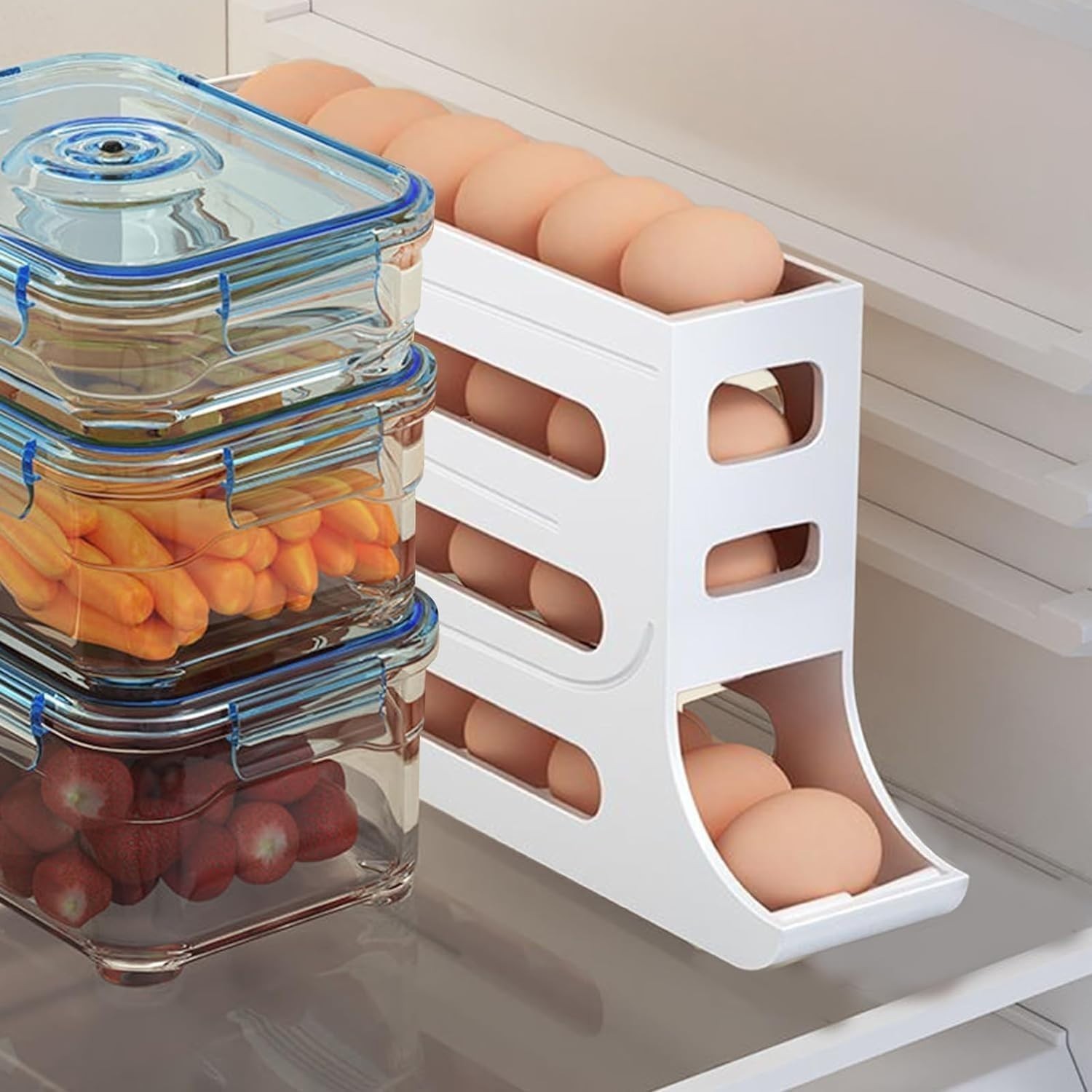Automatic Egg Rolling Rack – Egg Holder for Refrigerator%