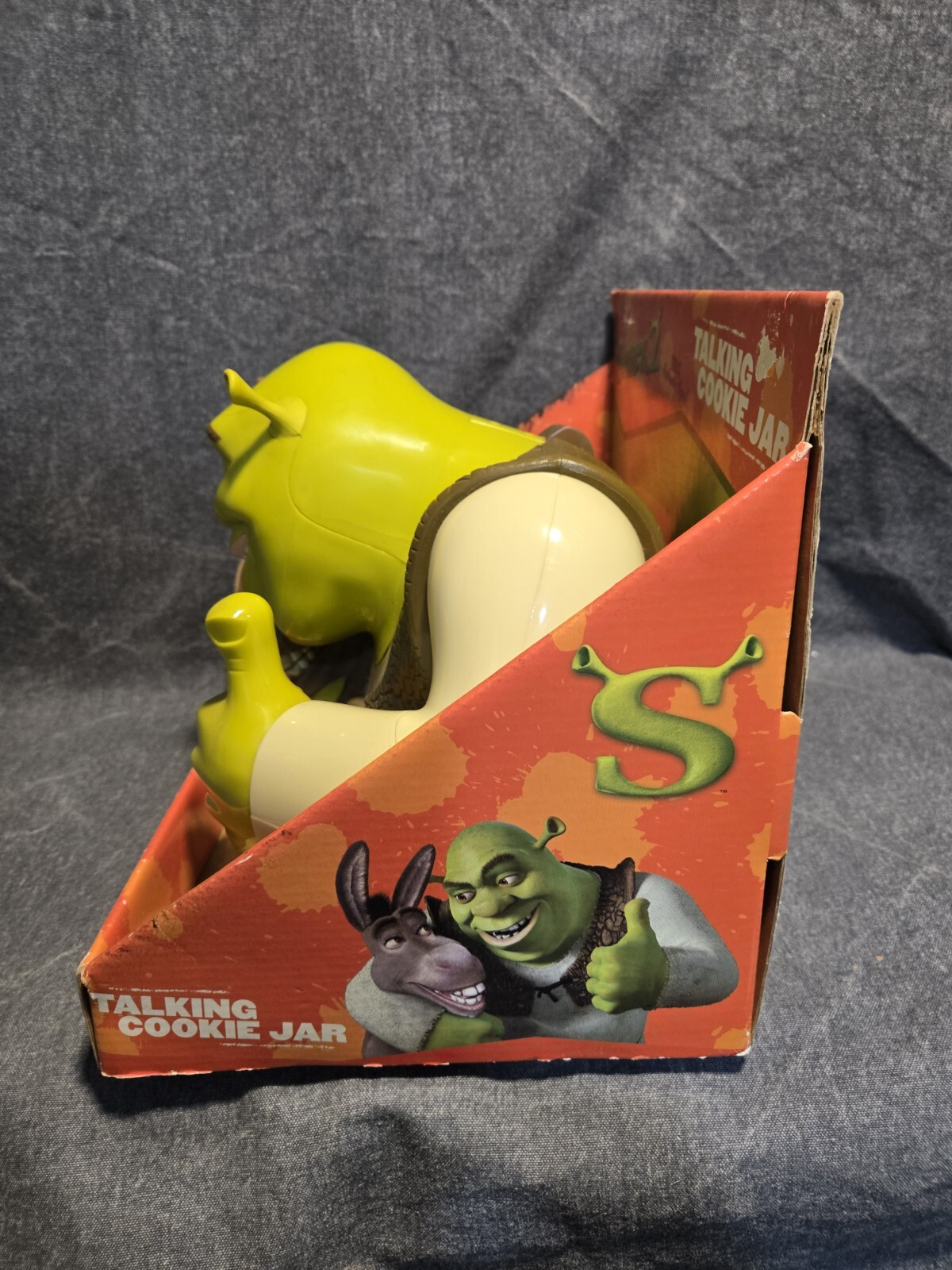 Rare Shrek & Donkey 2004 Talking Cookie Jar 2 Speaker Tested Working Condition