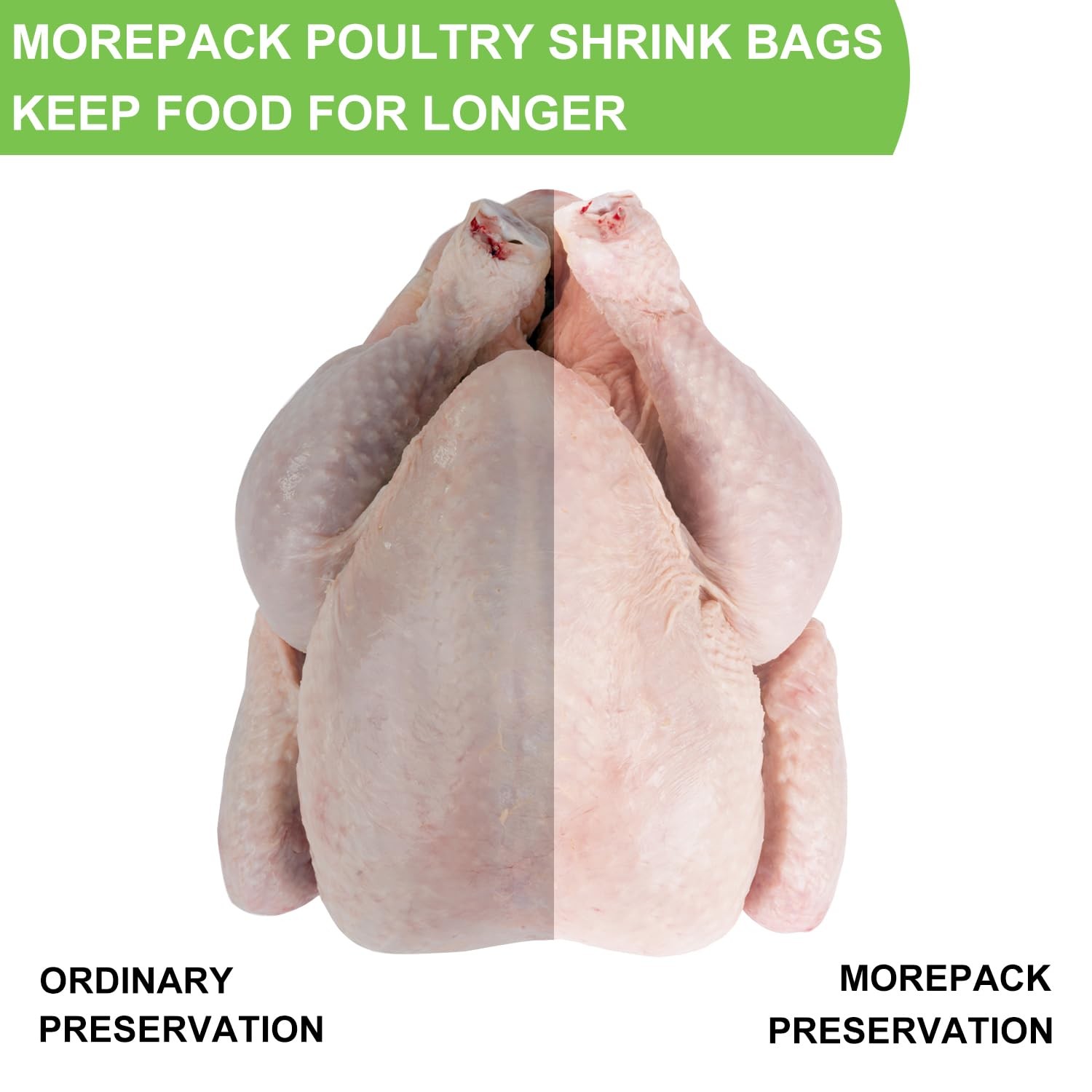 30 PCS Poultry Shrink Wrap Bags 10×16 Inch Clear Heat Freezer Zip Ties