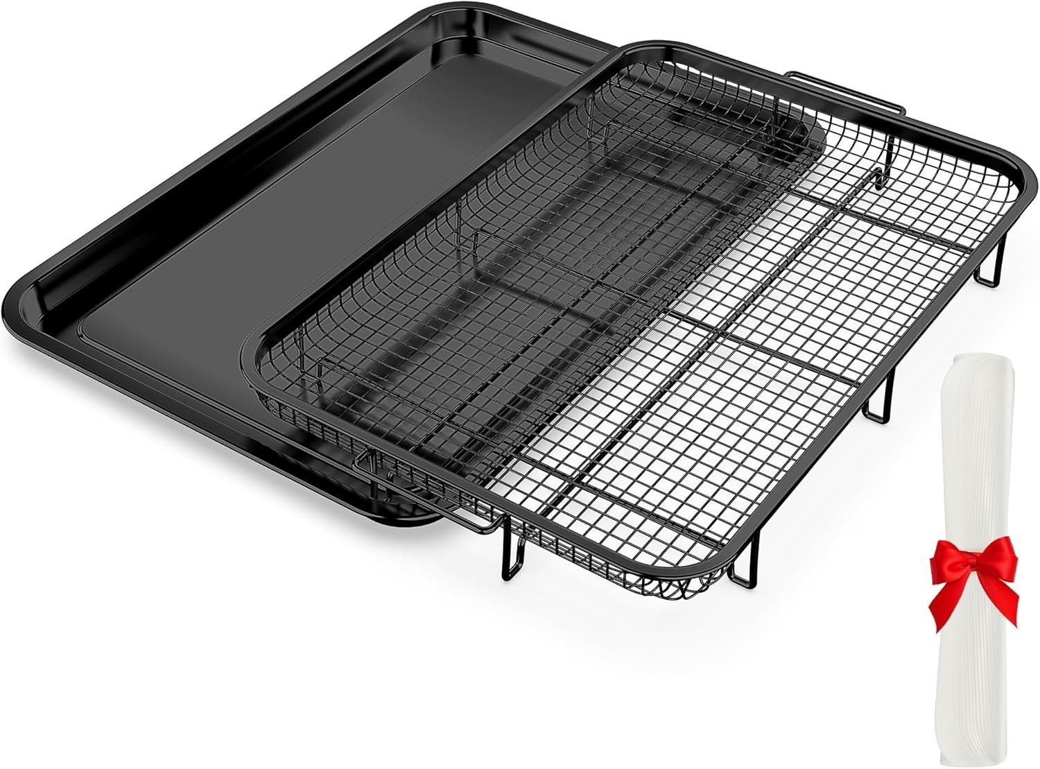 Air Fryer Basket for Oven, OPENICE 18.6″ x 18.5″*12.8″, 18.6 x 12.8 Black