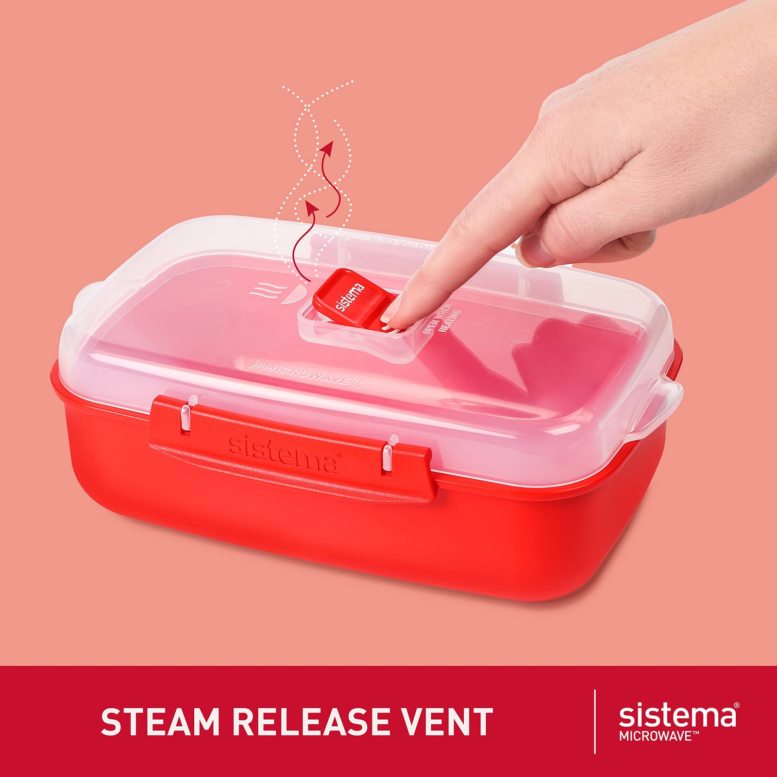 Sistema Microwave Food Storage Containers with Steam Release Vent, Dishwasher Sa