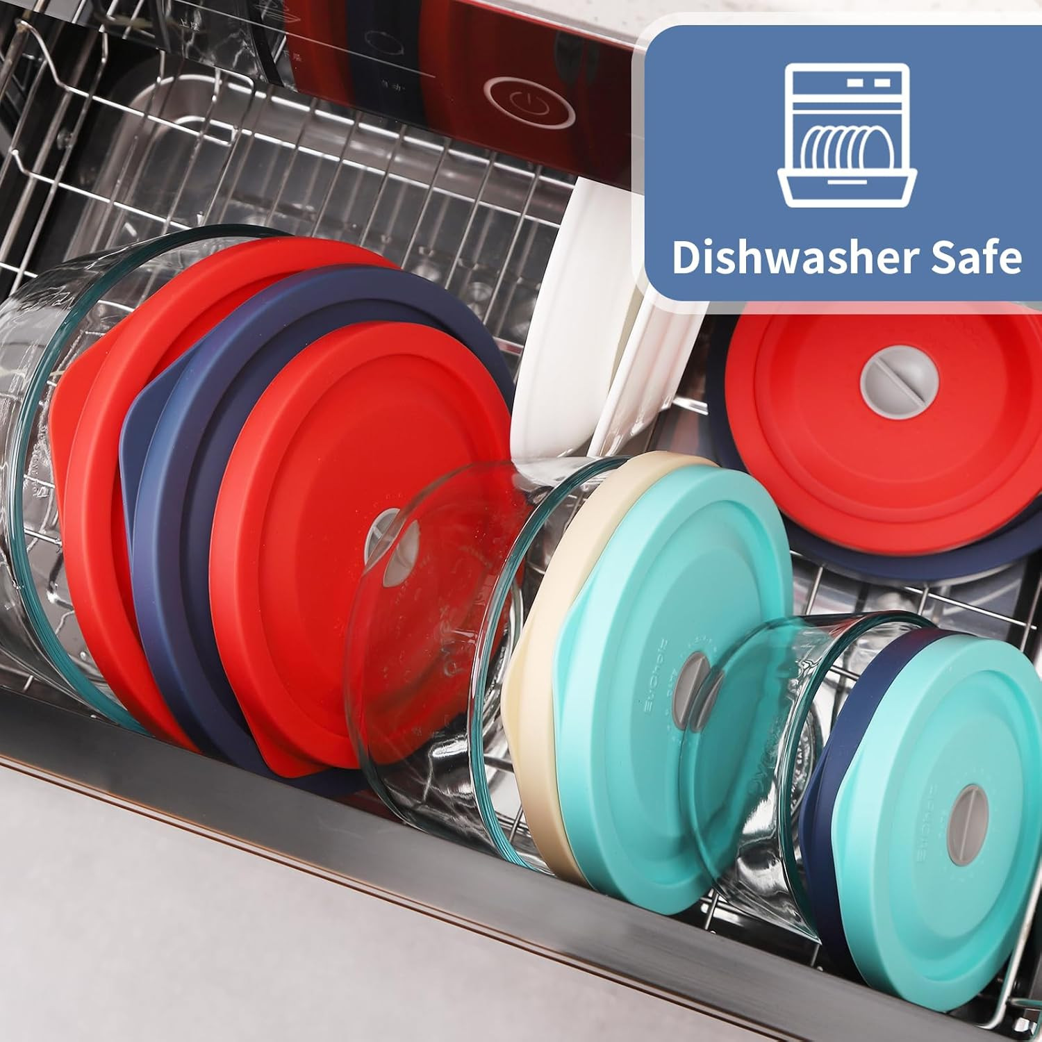 Replacement Lids for Pyrex 7201-PC 4 Cup, Silicone Round Storage Cover Lid for A