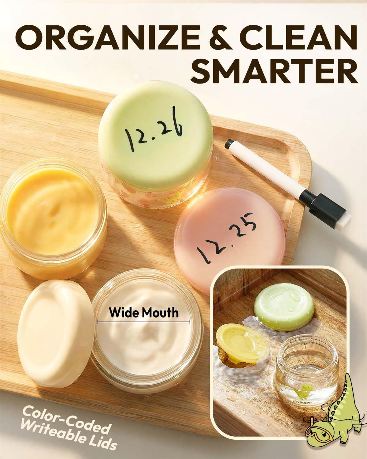 PPSU Baby Food Containers, 6oz Leakproof Baby Food Jars with Lids, Freezer Sa…