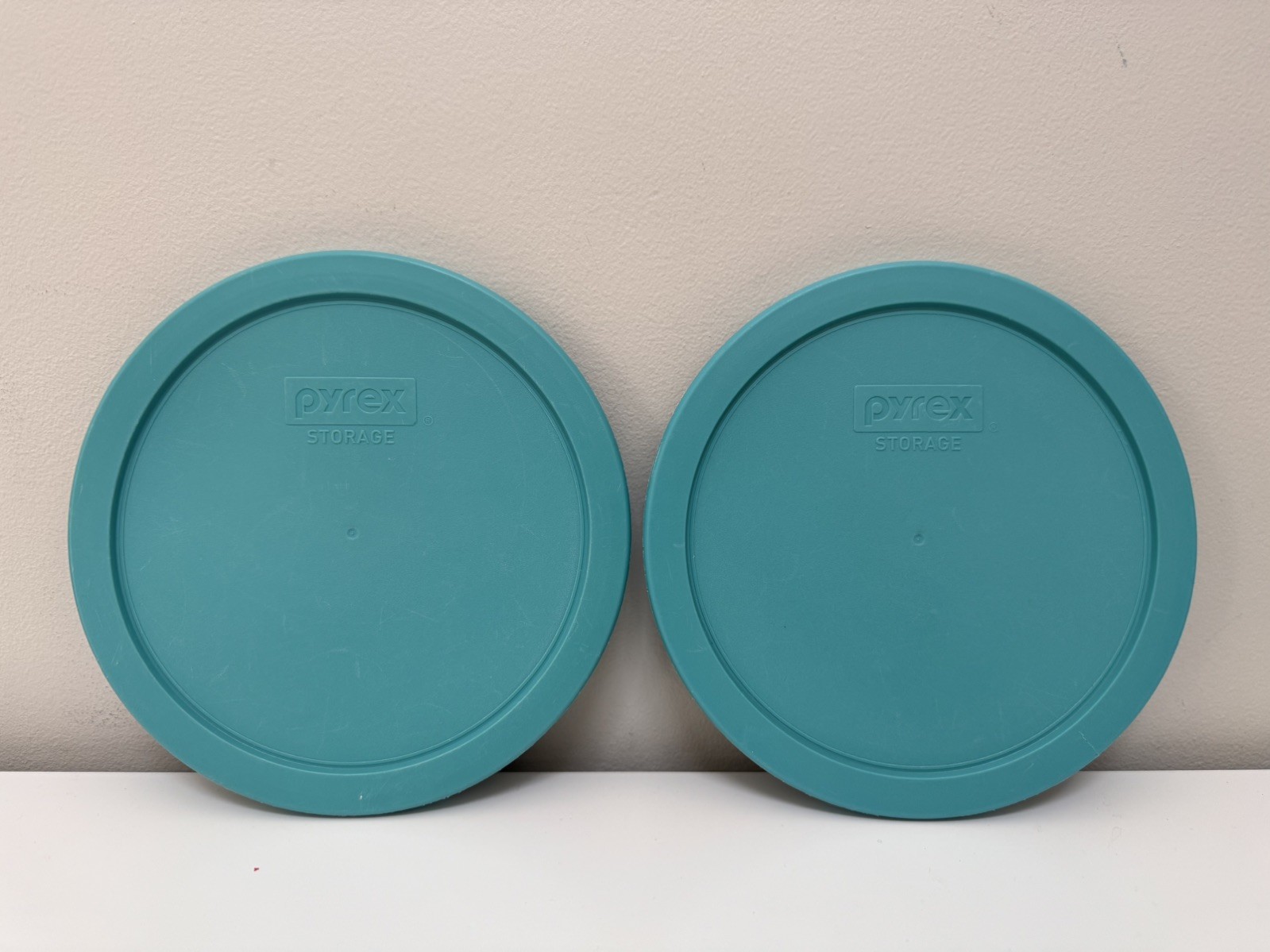 New Pyrex 7402-PC 6/7-cup Sea Glass Food Storage Plastic Replacement Lid Set 2