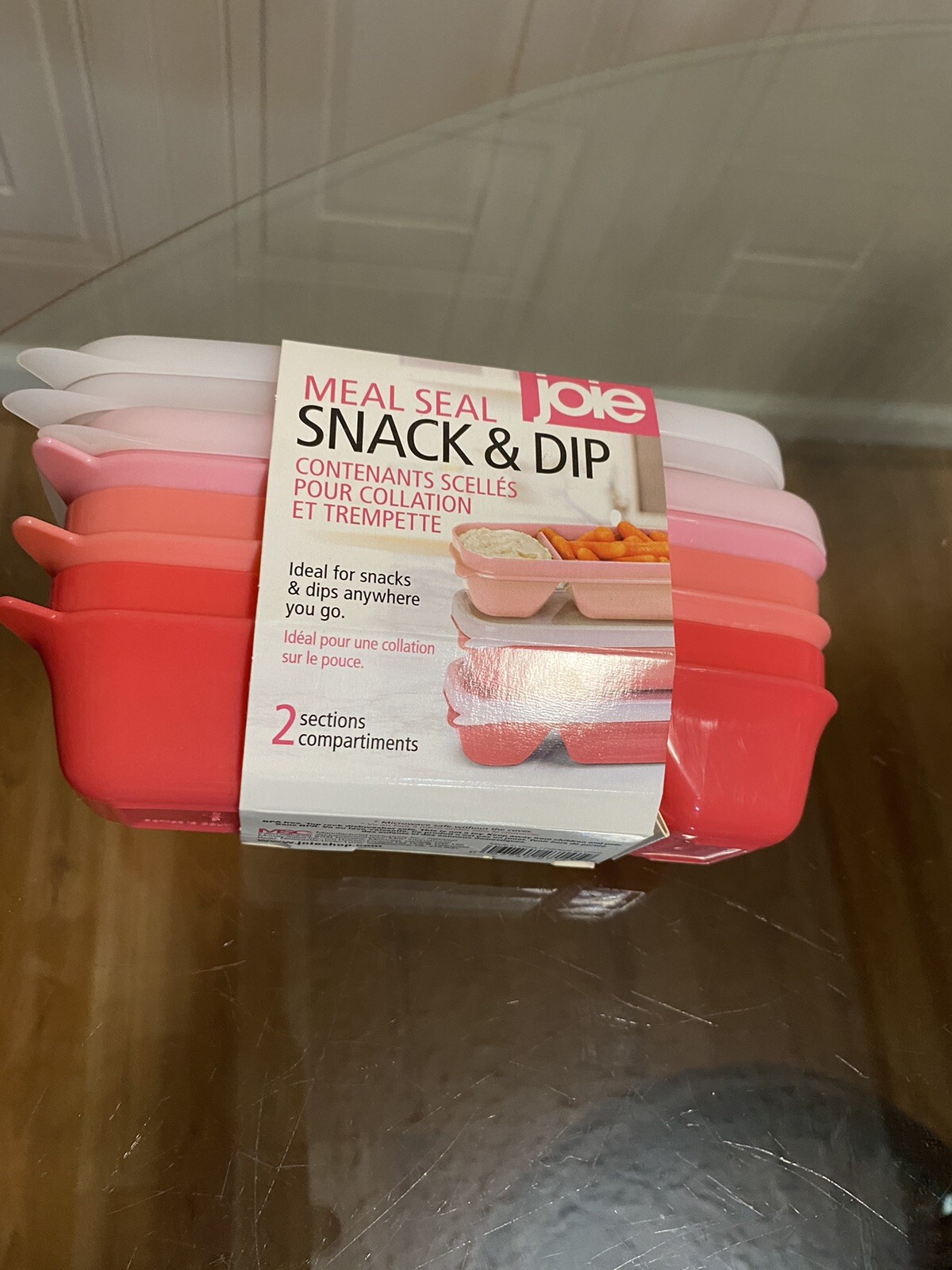 Joie Meal Meal Seal Snack & Dip Container, Set of 3 (pink ) –