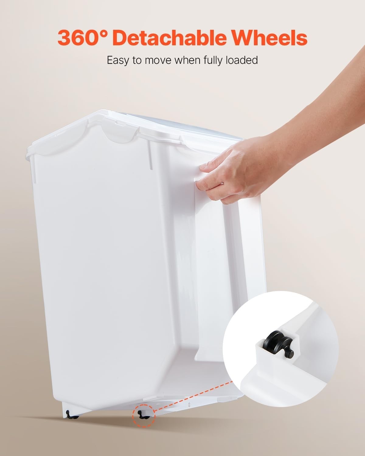 Rice Storage Container 45Gallon20L x2 Capacity Large Dog Food Dispenser