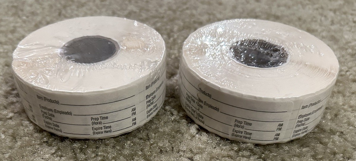 Dissolvable Food Labels – 1 x 2 Inch Stickers for Safe Meal Prep & Storage