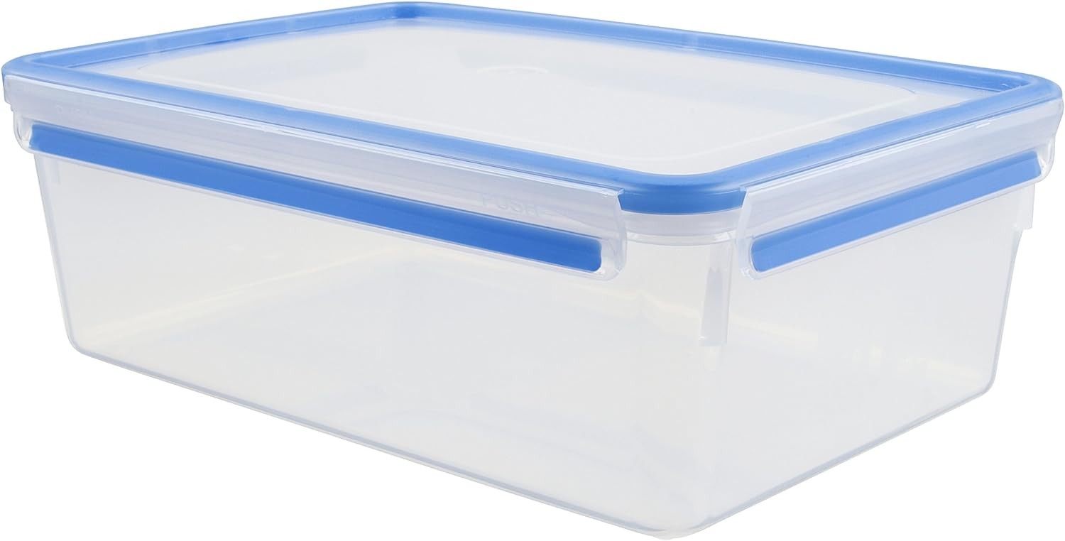 Emsa 508547 Clip & Close rectangular food storage container 5.5 litres, transpar