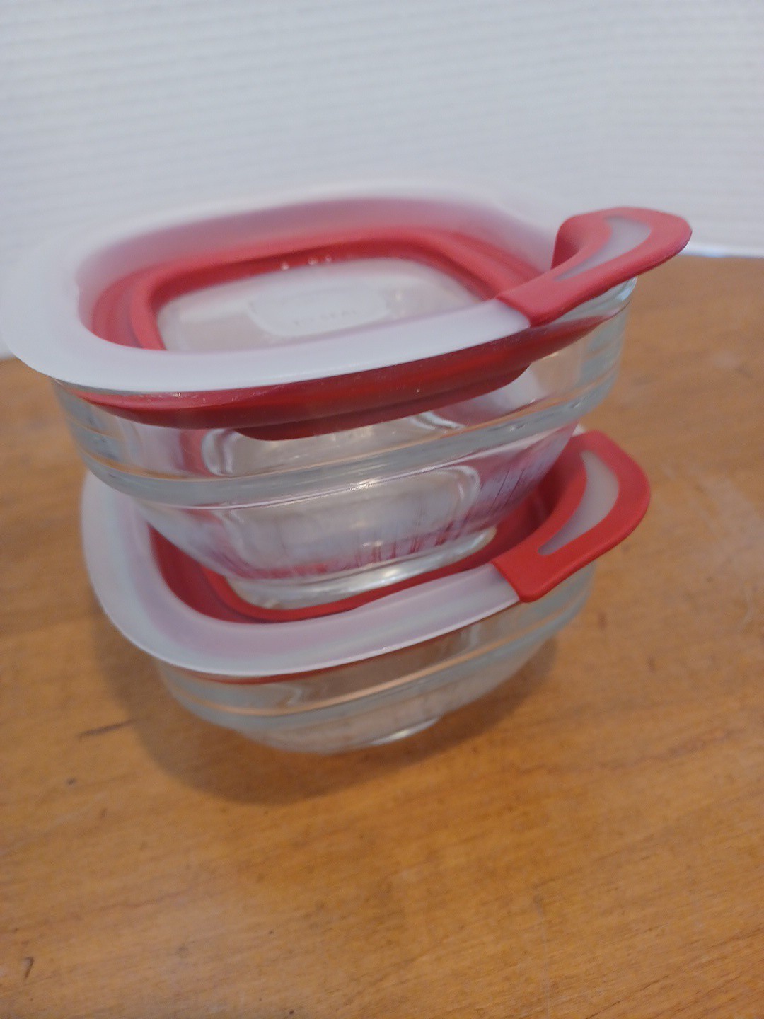 Rubbermaid Glass Storage Container 1 Cup Red Lid 7N68 Discontinued Easy Find Lid