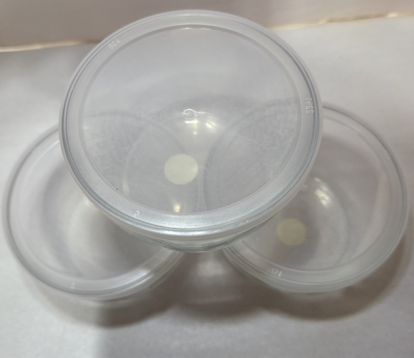 Princess House Heritage Small Bowl with Plastic Lid 177 Set Of 3