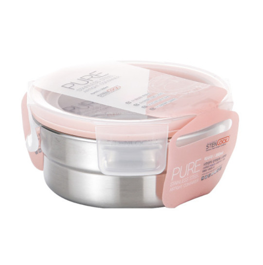 STENLOCK Pure Stainless Steel Side lunch Box 300ml Circle NO 3