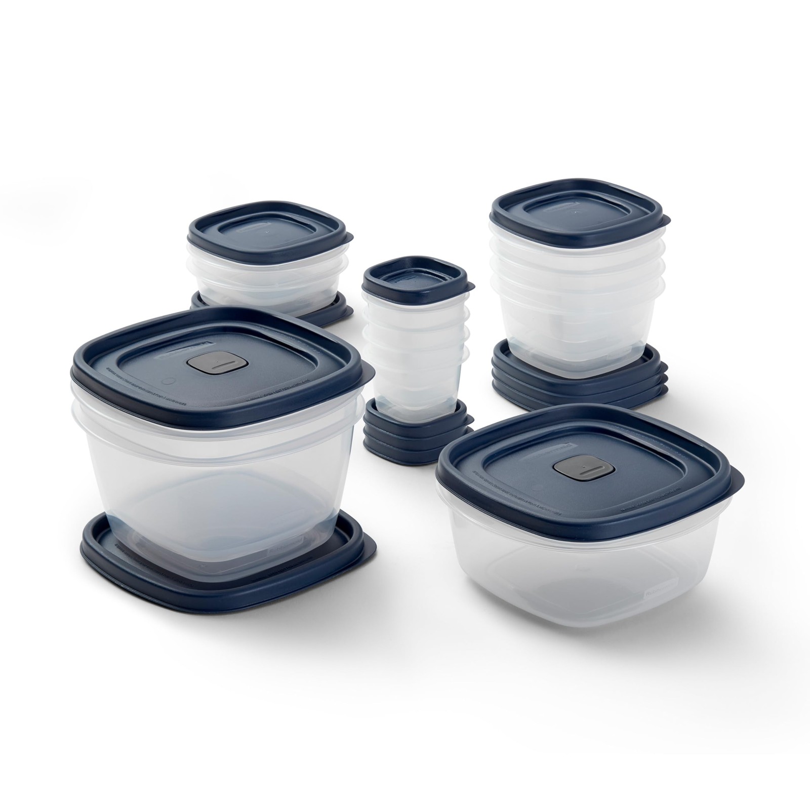 Rubbermaid Easy Find Lids 26 Piece Food Storage Container Set Blue Color