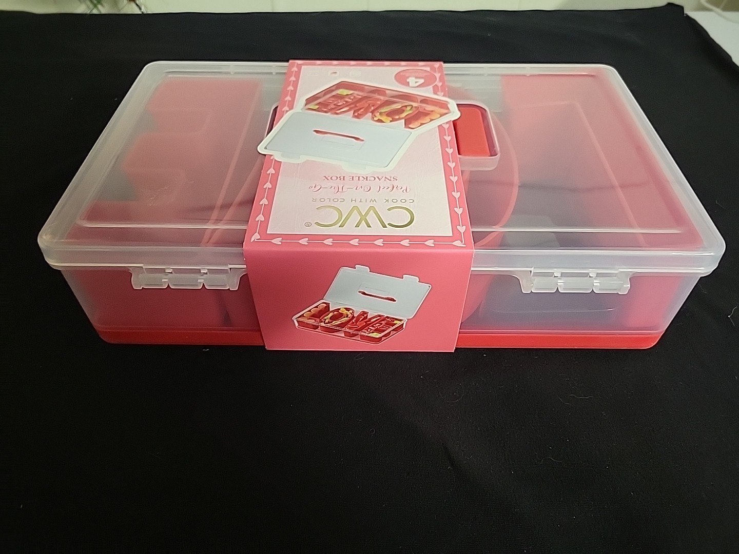 Cook With Color Red Love On The Go Snackle Box Brand New