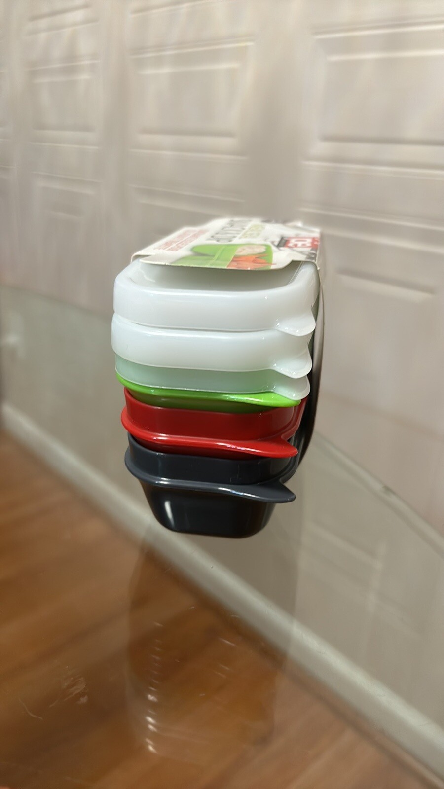 Joie Meal Prep Snack Container, Set of 3 (Green/ Red/ Grey) – 17.3×6.2×4.6cm