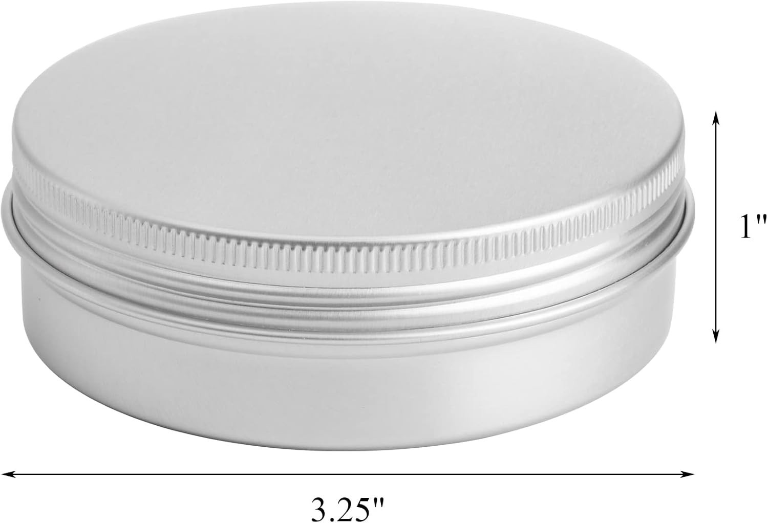 36 Pack 4 oz Round Tins with Lids, Aluminum Empty Storage Containers, 3.25 In…
