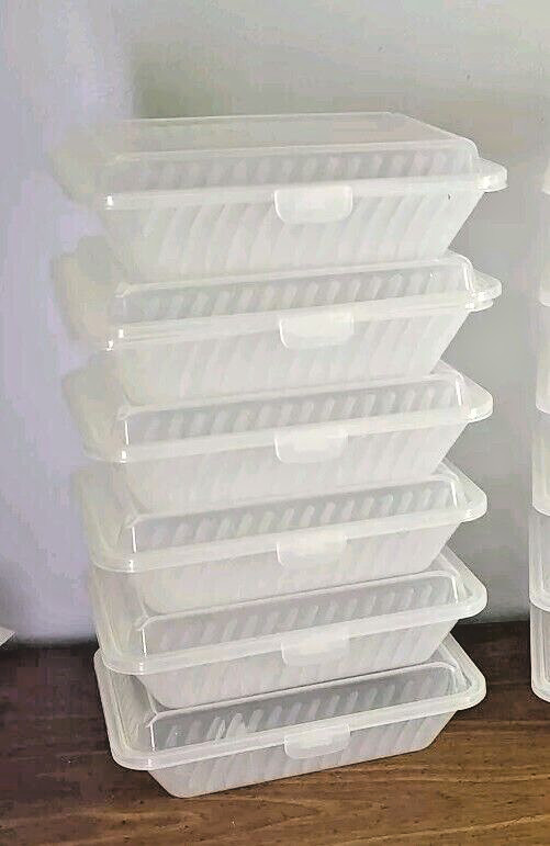12 Reusable Heavy Duty Plastic Meal Prep Food Containers Microwave Diswaher Safe