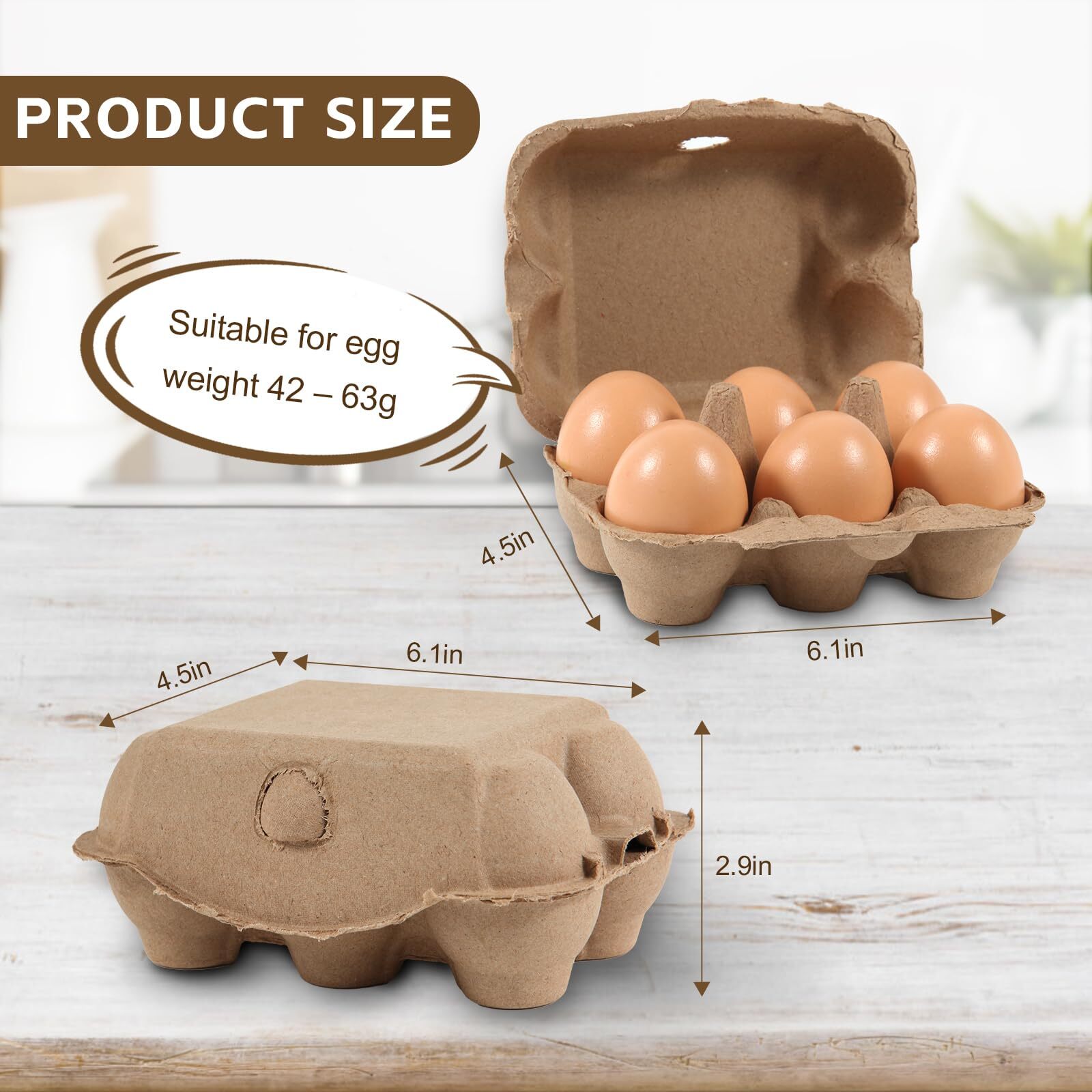 40 Pack Half Dozen Empty Egg Cartons for Chicken Egg Farmers Market Home Crafts