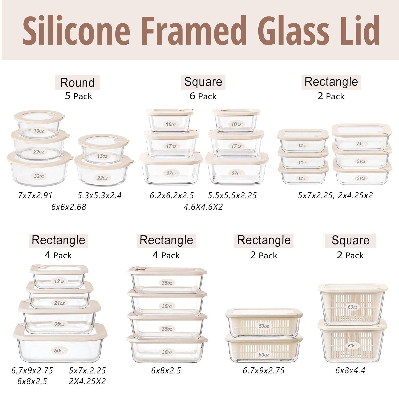 Glass Food Storage Containers with Glass Lids, Microwave Safe Food Container …